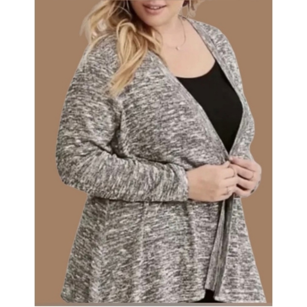 Torrid Gray Open Cardigan